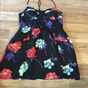 Black floral dress